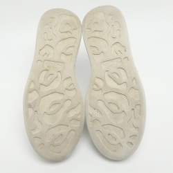 Pre Owned حذاء رياضي أليكسندر ماكوين جلد أبيض نمط كبير عنق منخفض مقاس 36.5