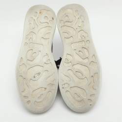 Pre Owned Alexander McQueen Oversized Size 36.5 Black Leather Low Top Sneakers