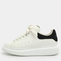 Pre Owned Alexander Oversized Size 39 McQueen White Leather and Suede Low Top Sneakers 