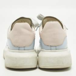 Pre Owned حذاء رياض ي أليكسندر ماكوين كبير دنيم وأبيض / أزرق جلد رباط علوي مقاس 39