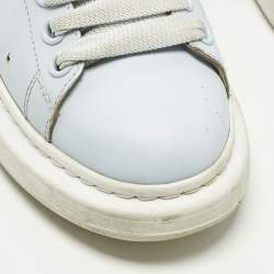 Pre Owned حذاء رياضي أليكسندر ماكوين كبير دنيم وأبيض / أزرق جلد رباط علوي مقاس 39