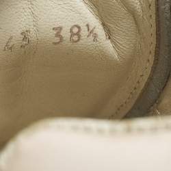 Pre Owned حذاء رياضي أليكسندر ماكوين كبير دنيم وأبيض / أزرق جلد رباط علوي مقاس 39