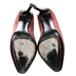 Alexander McQueen Red Suede Ankle Boots Size 37.5 