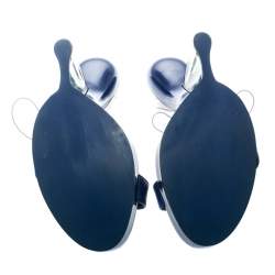 Pre Owned Alexander McQueen Blue Leather and PVC Bold Plexi Heel Open Toe Wedge Sandals Size 40