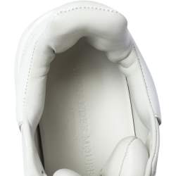 Pre Owned Alexander McQueen White/Pink Leather And Mesh Oversized Runner Sneakers Size 39