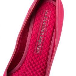 Pre Owned Alexander McQueen Pink Satin Heart Pumps Size 37