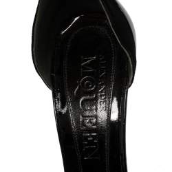 Pre Owned Alexander McQueen Black Suede Metal Ankle Strap Sandals Size 38.5