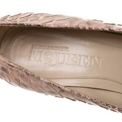 Pre Owned Alexander McQueen Blush Pink Python Platform Pumps Size 39