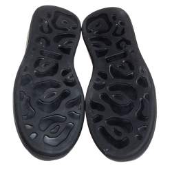 Pre Owned Alexander McQueen Black Brogue Leather Oversized Low Top Sneakers Size 40