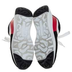 Pre Owned Alexander McQueen Multicolor Leather And Suede Oversized Runner Low Top Sneakers Size 38.5