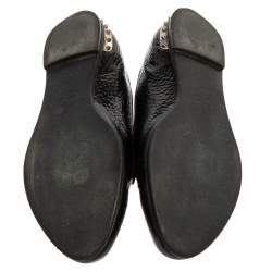 Pre Owned Alexander McQueen Black Leather Smoking Slippers Size 41