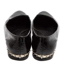 Pre Owned Alexander McQueen Black Leather Smoking Slippers Size 41