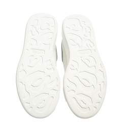 Pre Owned Alexander McQueen White Leather Lace Up Platform Sneakers Size 37