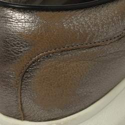 Pre Owned حذاء رياضي أليكساندر ماكوين سليب أون جلد ميتالك مقاس 38