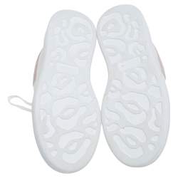 Pre Owned Alexander McQueen White Leather Oversized Low Top Sneakers Size 34