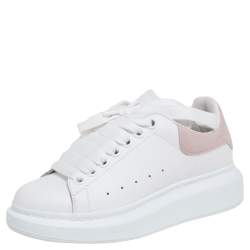 Alexander McQueen White Leather Oversized Low Top Sneakers Size 34