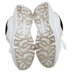 Pre Owned Alexander McQueen White Leather Larry Oversized Sneakers Size 38.5