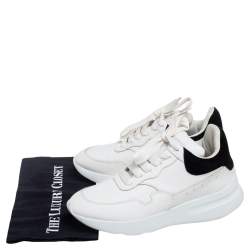 Pre Owned Alexander McQueen White Leather Larry Oversized Sneakers Size 38.5