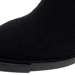 Pre Owned حذاء بوت أليكساندر ماكوين جوارب قماش تريكو سترتش أسود مقاس 39