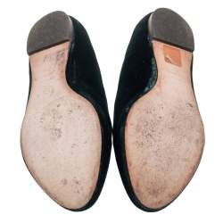 Alexander McQueen Green Velvet Skull Embroidered Smoking Slippers Size 37