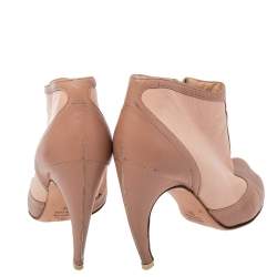 Alexander McQueen Beige Leather Size Zipper Booties Size 39