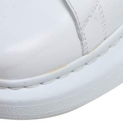 Pre Owned حذاء رياضي أليكساندر ماكوين سويدي وجلد أبيض - أسود  بنمط كبير مقاس أوروبي 37 