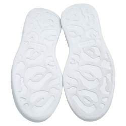 Pre Owned حذاء رياضي أليكساندر ماكوين سويدي وجلد أبيض - أسود  بنمط كبير مقاس أوروبي 37 