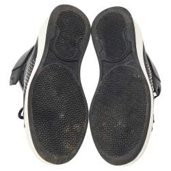 مملوكة مسبقًا حذاء رياضي أليكساندر ماكوين جلد أسود مرصع  بعنق مرتفع مقاس 41