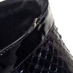 Alexander McQueen Purple Python Ankle Boots Size 39