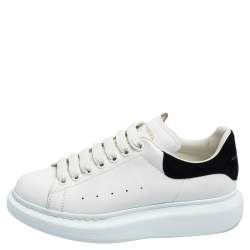 Pre Owned حذاء رياضي أليكساندر ماكوين سويدي وجلد أبيض كبير الحجم منخفض من أعلى مقاس 39