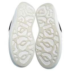 Pre Owned حذاء رياضي أليكساندر ماكوين سويدي وجلد أبيض كبير الحجم منخفض من أعلى مقاس 39