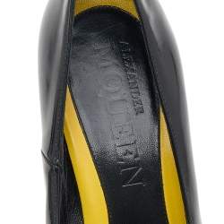Alexander McQueen Black Patent Leather Pointed Toe Pumps Size 38