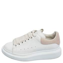 Pre Owned حذاء رياضي أليكساندر ماكوين جلد أبيض كبير الحجم منخفض من أعلى مقاس 36.5