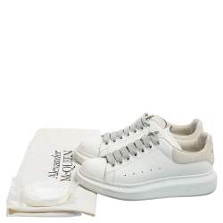 Pre Owned حذاء رياضي أليكساندر ماكوين غليتر وجلد أبيض برباط مقاس 38.5