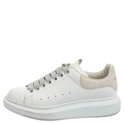 Pre Owned حذاء رياضي أليكساندر ماكوين غليتر وجلد أبيض برباط مقاس 38.5