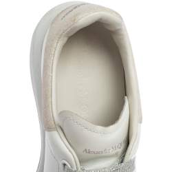 Pre Owned حذاء رياضي أليكساندر ماكوين غليتر وجلد أبيض برباط مقاس 38.5