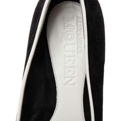 Pre Owned Alexander McQueen Black Suede Sequins Skull Smoking Slippers Size 38 