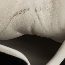 Pre Owned Alexander McQueen White/Black Leather Oversized Sneakers Size 40