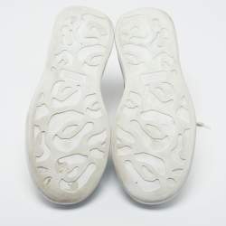 Pre Owned Alexander McQueen White/Black Leather Oversized Sneakers Size 41