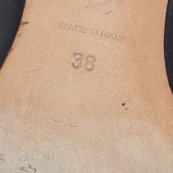 Pre Owned Alexander McQueen Black Leather Buckle Ankle Length Boots Size 38