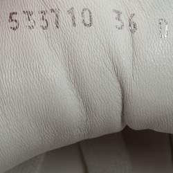 Pre Owned Alexander McQueen White/Black Leather Oversized Runner Low-Top Sneakers Size 36