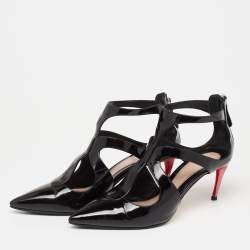 Alexander McQueen Black Caged Pointed Toe Sandals Size 39