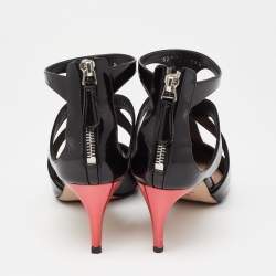 Alexander McQueen Black Caged Pointed Toe Sandals Size 39