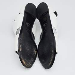 Pre Owned Alexander McQueen White Leather Ankle Strap Flat Sandals Size 38