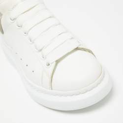 Pre Owned Alexander McQueen White Leather Oversized Sneakers Size 36.5