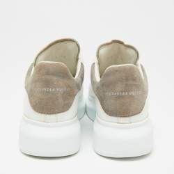 Pre Owned Alexander McQueen White Leather Oversized Sneakers Size 36.5