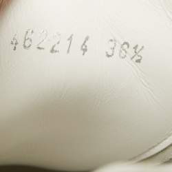 Pre Owned Alexander McQueen White Leather Oversized Sneakers Size 36.5