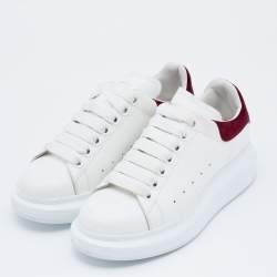 Pre Owned Alexander McQueen White Leather Oversized Low Top Sneakers Size 35.5