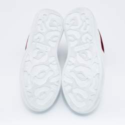 Pre Owned Alexander McQueen White Leather Oversized Low Top Sneakers Size 35.5