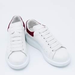 Pre Owned Alexander McQueen White Leather Oversized Low Top Sneakers Size 35.5